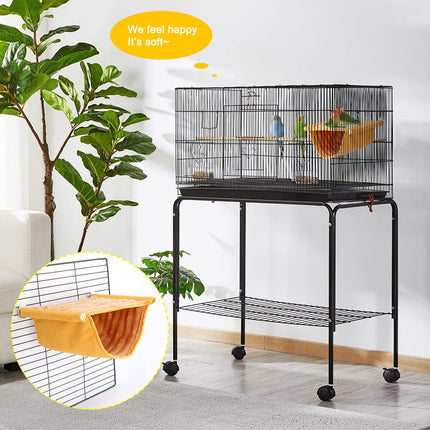 Winter Warm Hanging Bird Nest Bed Snuggle Hut - Medium Yellow
