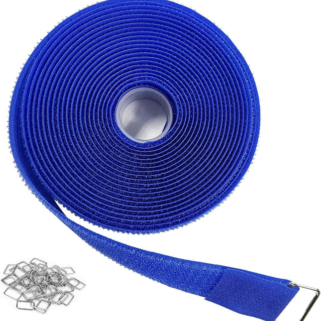 HomeChef ChefDelHogar YMCRLUX 1"x16ft Hook and Loop Straps with 25 Metal Buckles — Kitchen & Home
