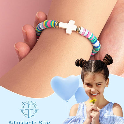 Cross Bracelet Baptism Gifts for Girl Kids First Communion Confirmation Graduation Gifts for Teens Girls Gifts Trendy Stuff Christening Catholic Christian Gifts Jesus Bracelets Daughter Niece Jewelry