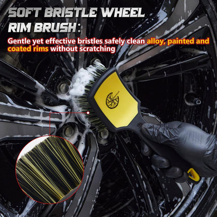 2 Pack Wheel & Tire Brush Set for Cars, Trucks & SUVs