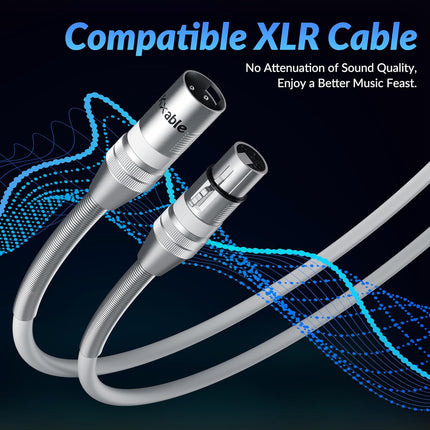 6 FT White XLR Male to Female Balanced Microphone Cable