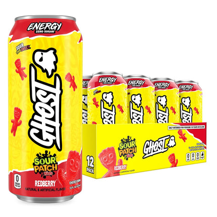 Redberry Sour Energy Drink 12-Pack, 16 oz Cans