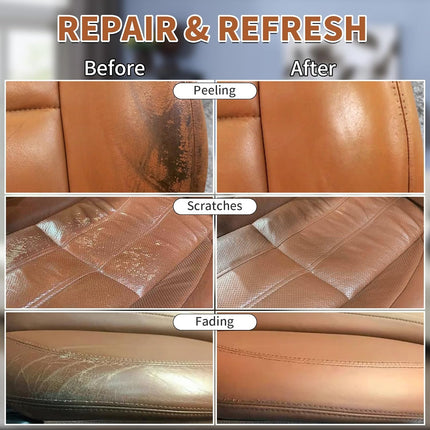 Light Brown Leather Recoloring Balm for Furniture and Car Interiors