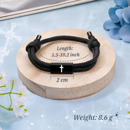 Christian Cross Bracelet Gift for Son from Mom