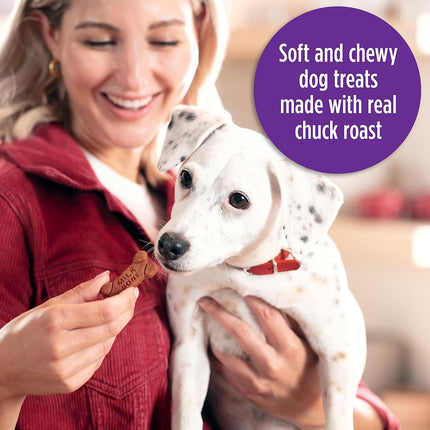 Soft & Chewy Dog Treats with Real Beef & Filet Mignon, 25 oz Canister