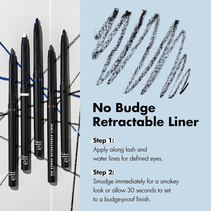No Budge Retractable Eyeliner, Creamy, Ultra-Pigmented & Waterproof — Beauty & Self-Care