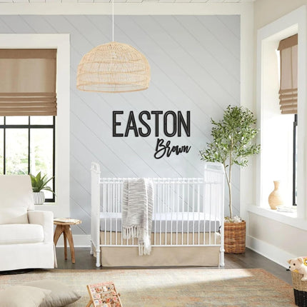 Personalized Wooden First and Middle Name Nursery Sign