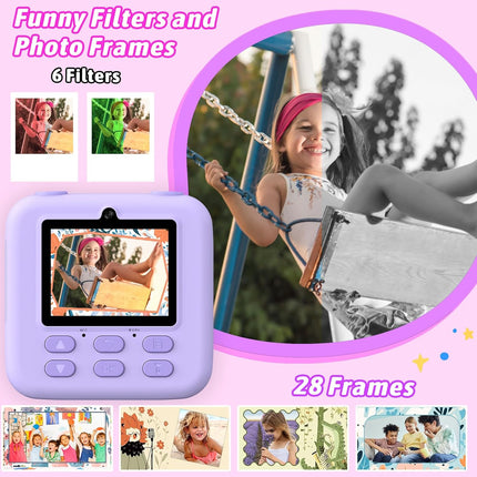 Kids Instant Digital Camera with 1080P HD Dual Lens