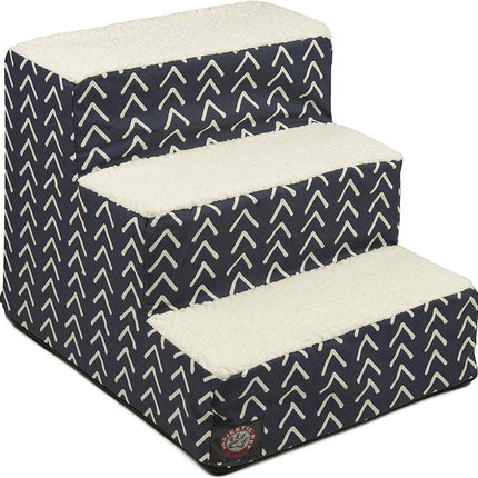 3-Step Portable Pet Stairs with Washable Navy Cover