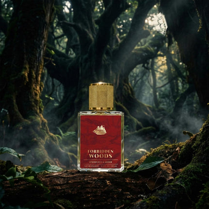 Forbidden Woods Spiced Oud + Amber Eau de Cologne for Men, 3.4 fl oz
