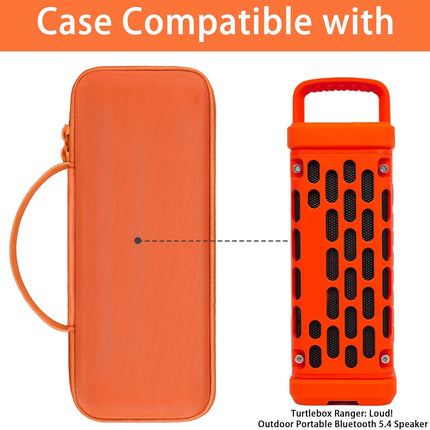 Orange Hard Shell Protective Storage Case for Outdoor Bluetooth Speaker