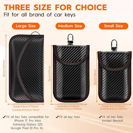 Faraday Pouch for Key Fob, 2 Pack RFID Signal Blocking Bags