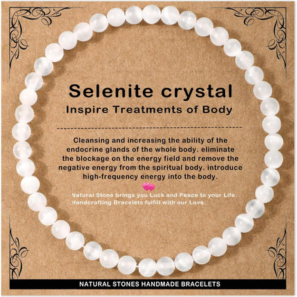 Natural Gemstone Beaded Bracelet, 4-10 mm