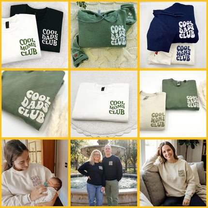 SourceToHome FuenteACasa Cool Moms Club Embroidered Sweatshirt with Kids Names — Home & Lifestyle