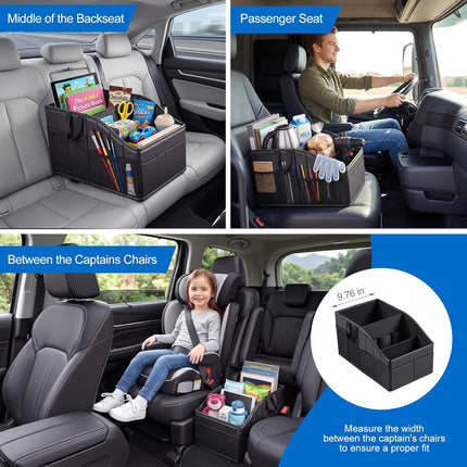 Sturdy Leather Car Backseat Organizer
