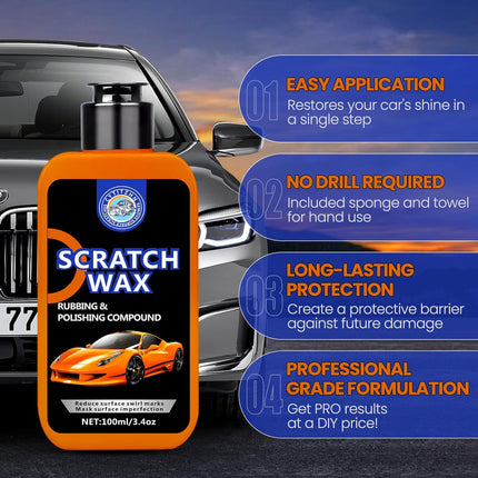 Car Scratch, Swirl & Scuff Remover with Wax Rubbing