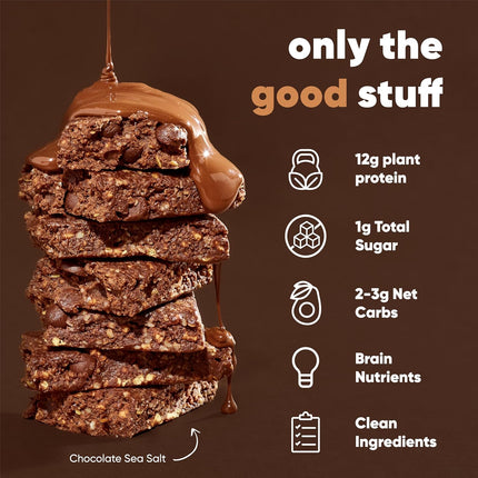 Clean Plant Protein Bars - Chocolate Lovers Variety, 12 Count