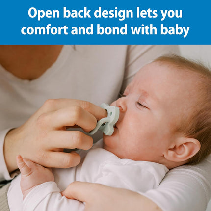 HappyPaci 100% Silicone Baby Pacifier, 0-6m, 3-Pack
