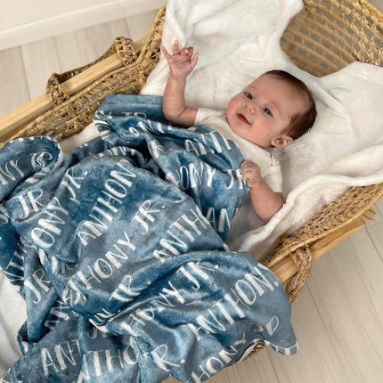 Personalized Baby Name Blanket for Newborns