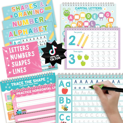 Magic Grooved Writing Practice Book for Kids Ages 3-5