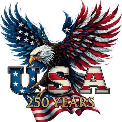 2pcs USA 250th Anniversary 1776-2026 Vinyl Car Decals