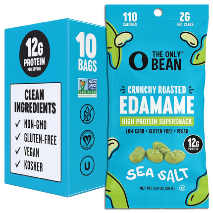 SourceToHome FuenteACasa The Only Bean Crunchy Dry Roasted Edamame Snacks (Sea Salt) — Home & Lifestyle