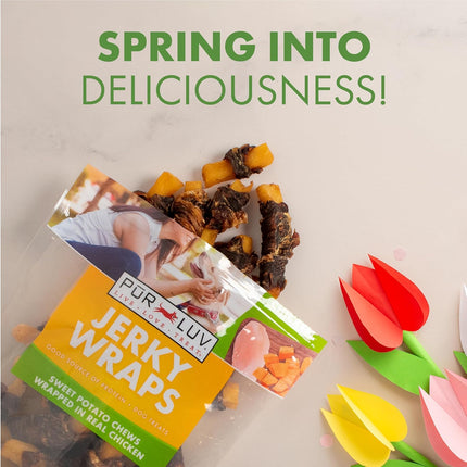 PawHaven RefugioPata Pur Luv Chicken Wrapped Sweet Potato Dog Treats, Rawhide Free Jerky Wraps — Pet Supplies