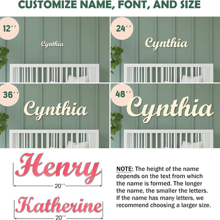 Custom Wooden Baby Name Nursery Wall Sign