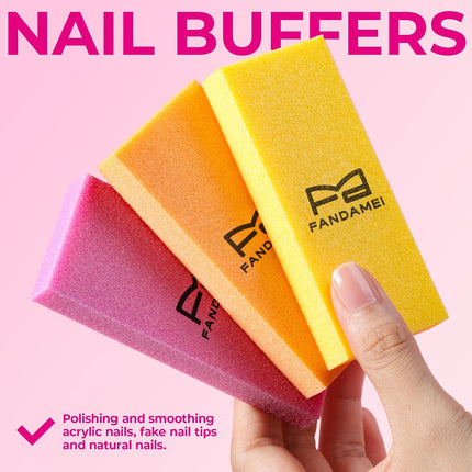 Manicure Prep Tools Set with Nail Files, Buffers and Cuticle Care Tools