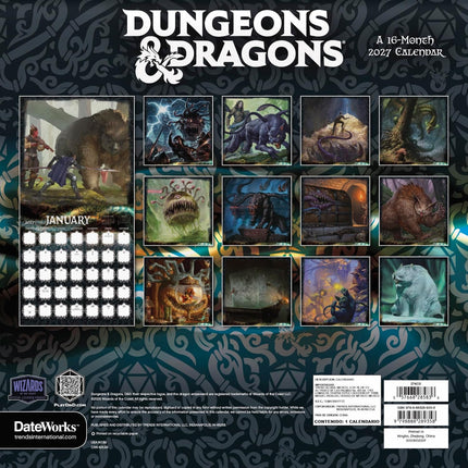 2027 Classic Fantasy Wall Calendar