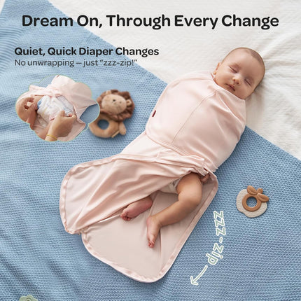 Newborn Swaddle with Quiet Fastener