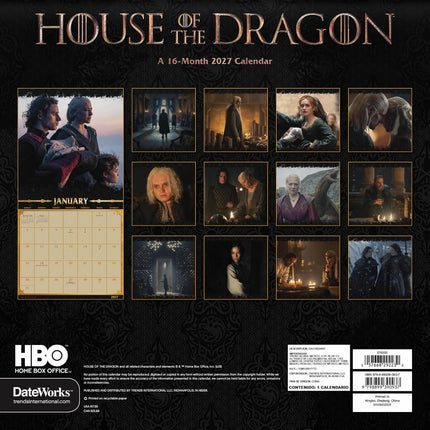 2027 Dragon Fantasy Wall Calendar