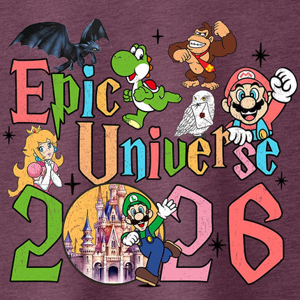SourceToHome FuenteACasa Epic Universe Theme Park Trip 2026 T-Shirt, Vacation Souvenir Tee — Home & Lifestyle