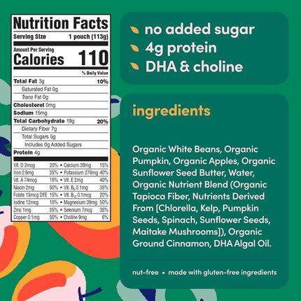 Organic Baby Food Pouches Variety Pack, Veggie & Fruit Purees, 4 oz, 8 Pack