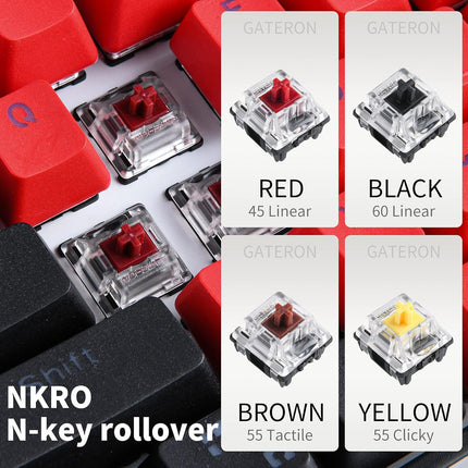 60% Hot Swappable Mechanical Gaming Keyboard with RGB Backlight