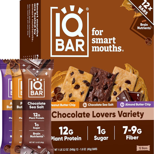 Clean Plant Protein Bars - Chocolate Lovers Variety, 12 Count