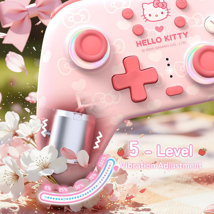 Pink Hall Effect Wireless Gamepad with RGB