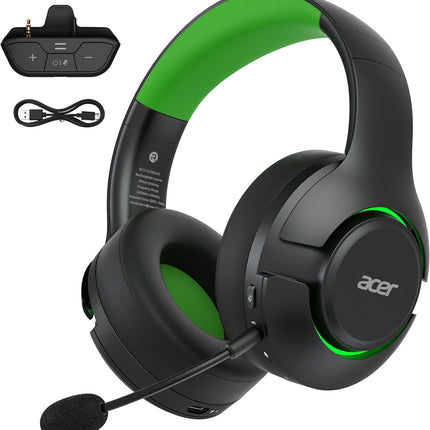 Wireless Gaming Headset for Xbox Series X|S, Xbox One, PC, PS5, Switch & Mac - Black Green