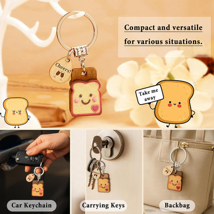 Cute Toast Keychain for Girls - New Beginnings Gift