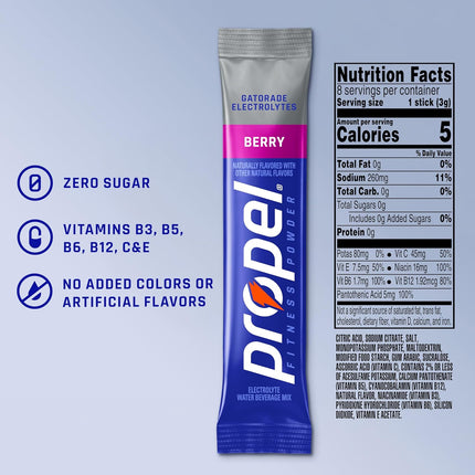 SourceToHome FuenteACasa Propel Powder Packets, Berry (Pack of 32) — Home & Lifestyle