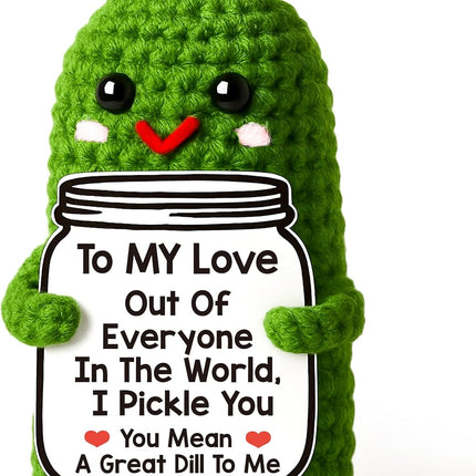 Romantic Crochet Pickle Plush Figure Gift