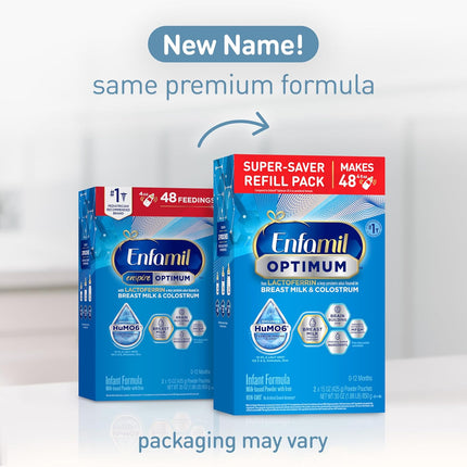 Optimum Infant Powder Formula, Immune Support with Lactoferrin and DHA, 30 Oz Refill