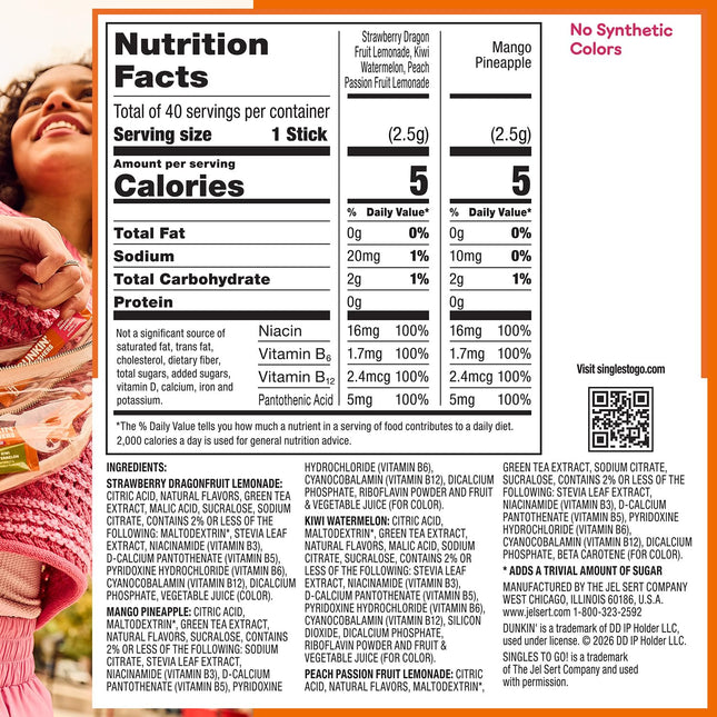 Zero Sugar Refreshers Powdered Drink Mix Variety Pack, 40 Count