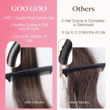 I Tip Real Human Hair Extensions, 24 Inch 50g 50S, Jet Black