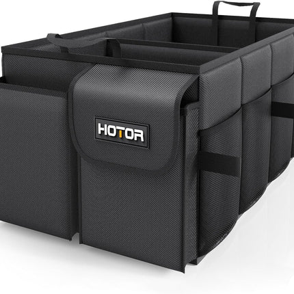 Foldable Black Trunk Organizer for SUVs & Sedans, 2 Compartments