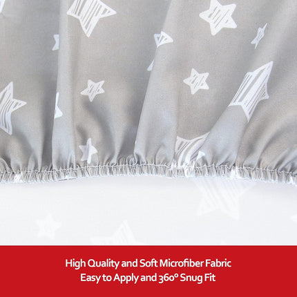 Pack and Play Sheets, 2 Pack Mini Crib Sheets, Stretchy Playard Fitted Sheet, Stars & Bunny