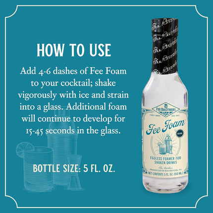 Cocktail Foamer and Mixer, Vegan-Friendly Egg Substitute, Gluten Free, 5 fl oz