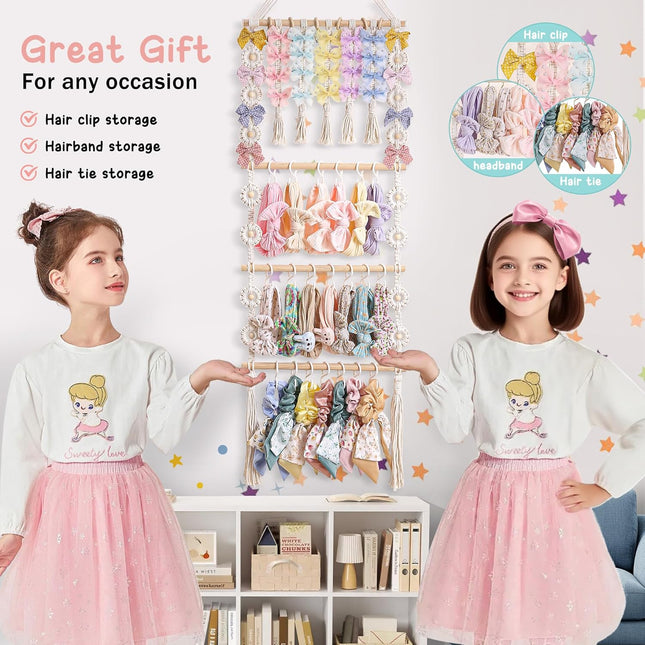 Bow and Hair Accessory Hanging Organizer for Girls