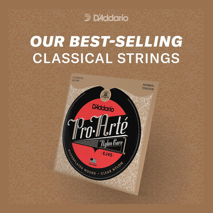 Pro Arte Nylon Classical Guitar Strings, EJ45 Normal Tension, 6-String Set