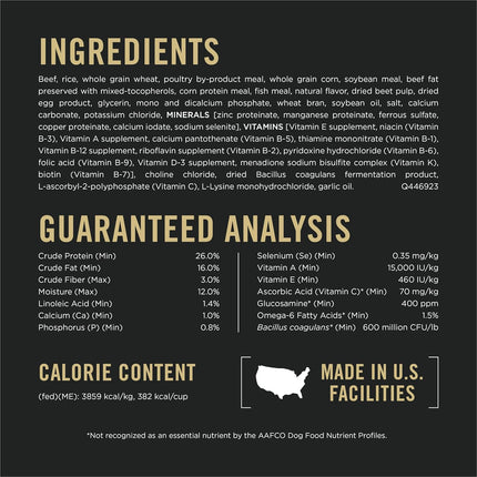 Beef and Rice Shredded Blend Dry Dog Food